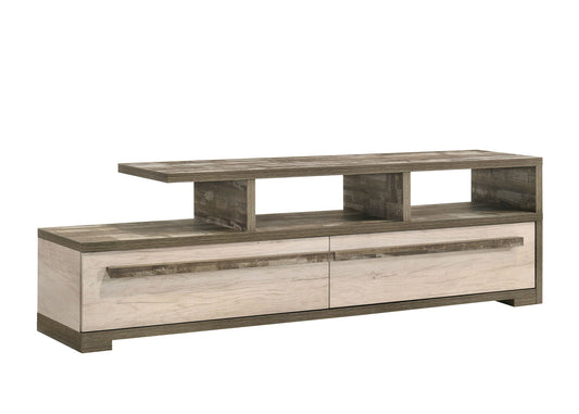 Patterson - TV Stand - Weathered White Crown Mark