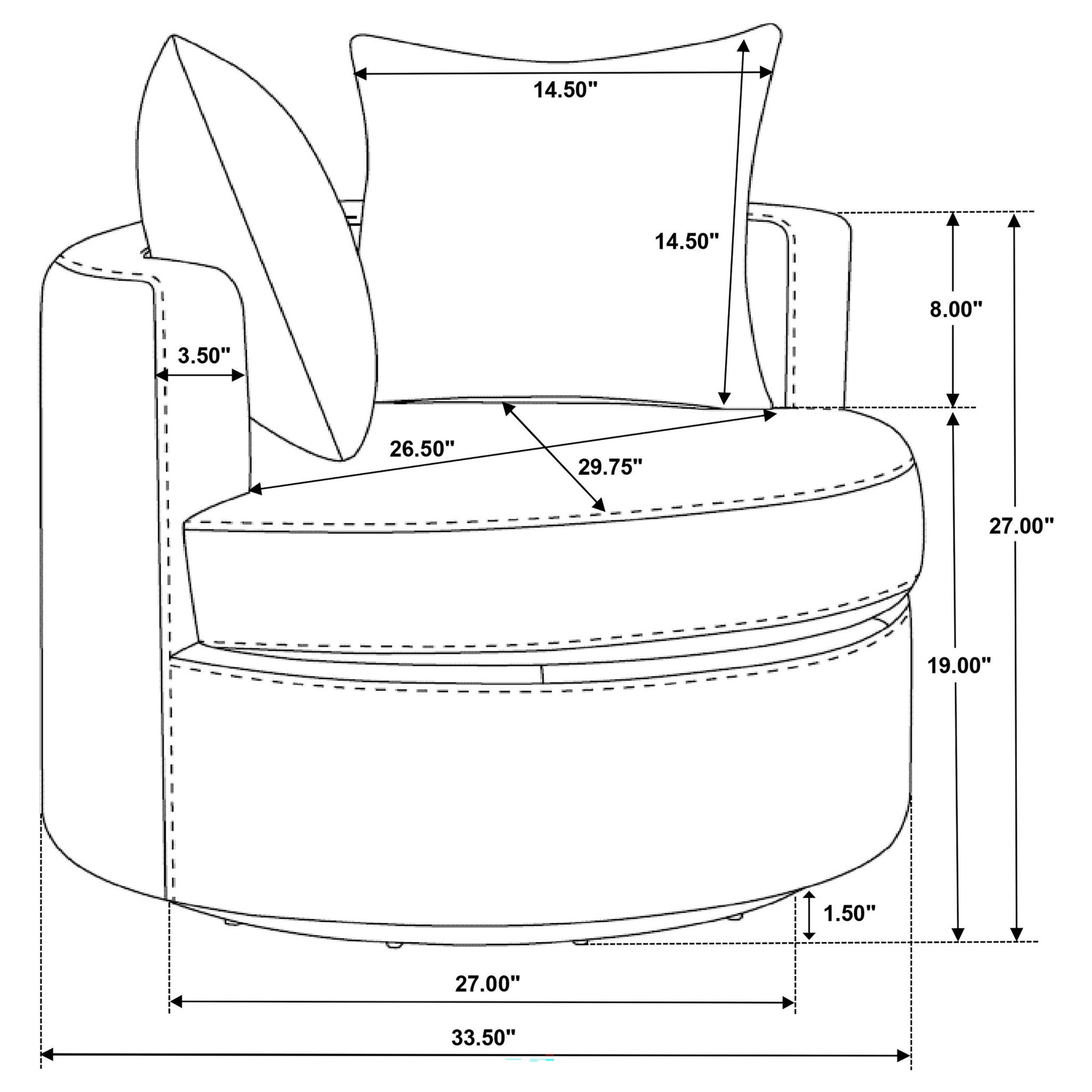 Quinn - Swivel Accent Chair Furniture Max