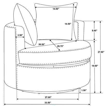 Quinn - Swivel Accent Chair Furniture Max