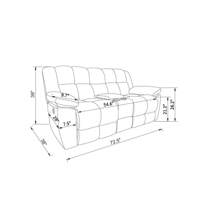 Liam - Reclining Sofa With Manual Reclining Global Furniture USA