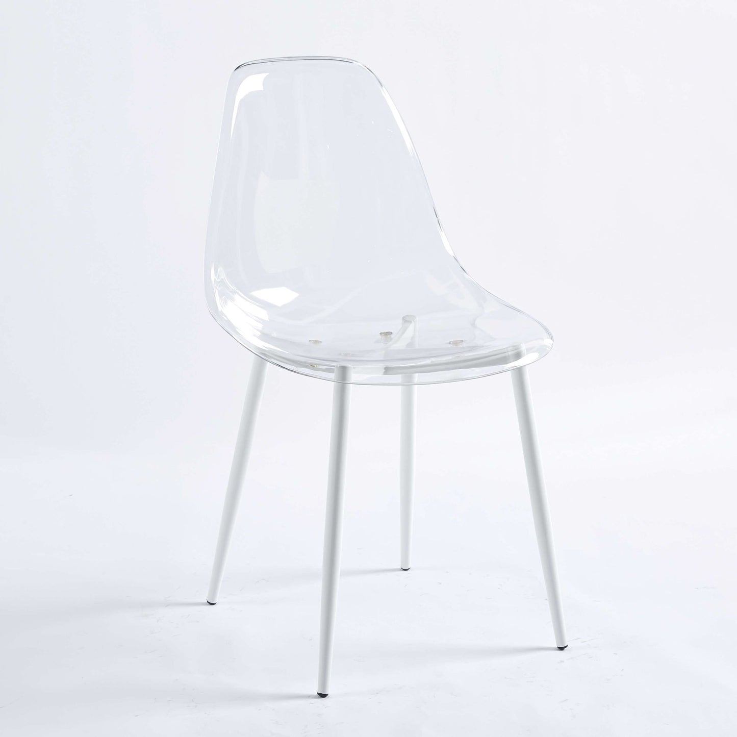 Transparent Plastic Seat Dining Chair (Set of 4) Home Essentials