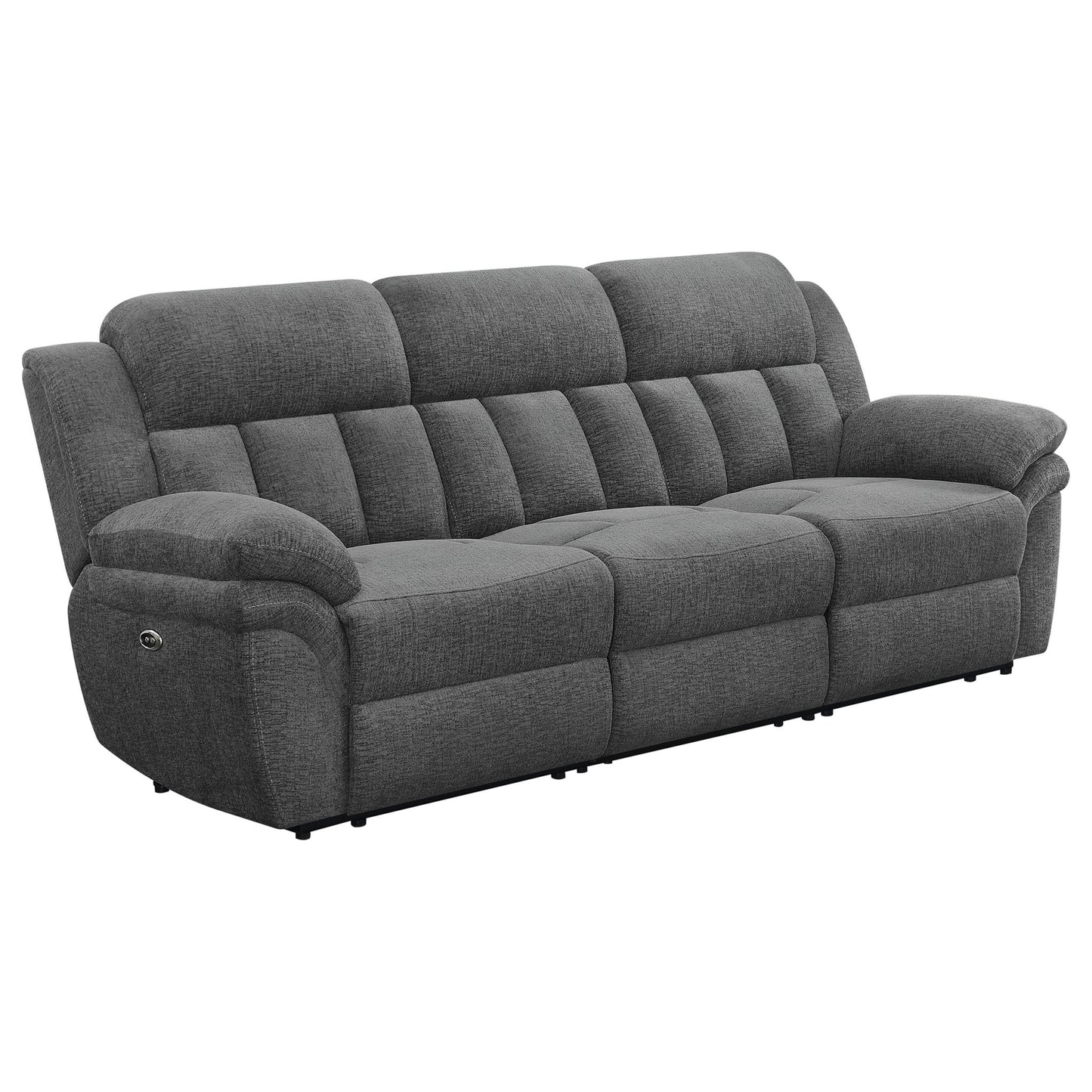 Divine - Upholstered Power Reclining Sofa - Charcoal Furniture Max