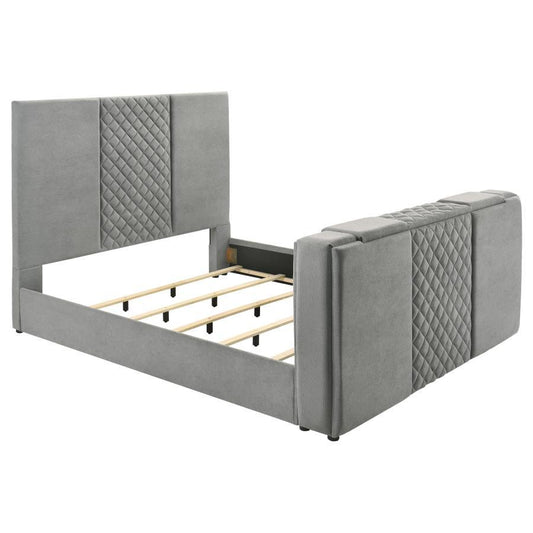 Tara - Upholstered Panel TV Bed Coaster Fine Furniture