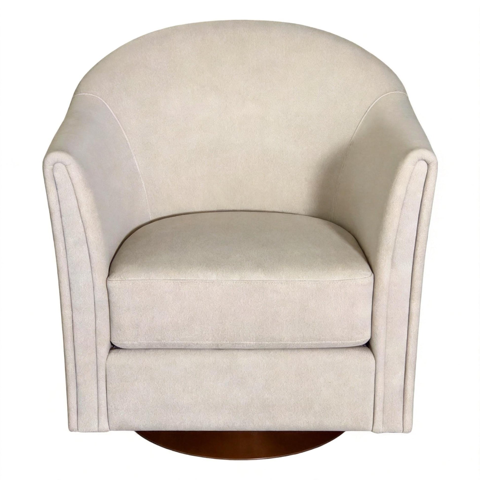 360 Degree Rotating Barrel Armchair For Living Room - Cream Beige Home Essentials