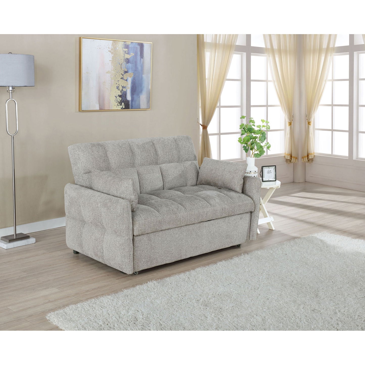 Alvara - Tufted Cushion Pull Out Sleeper Sofa Bed Furniture Max