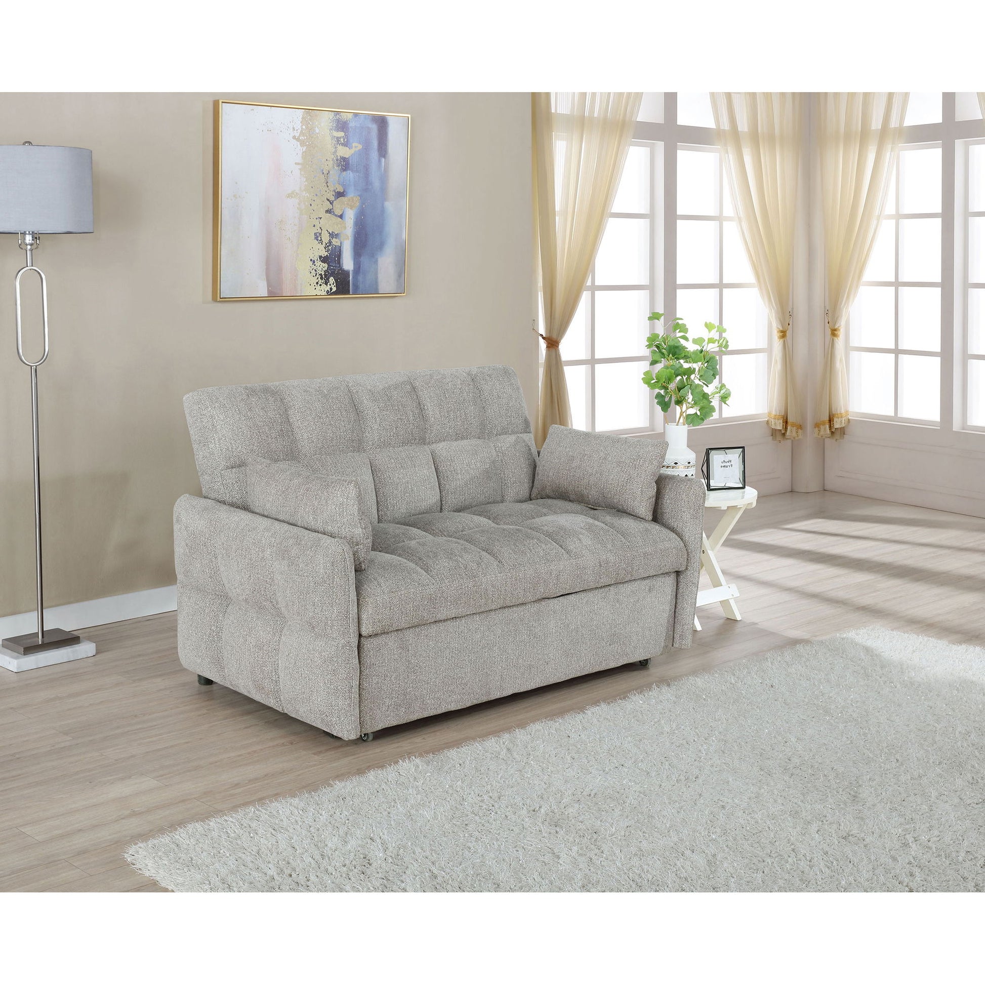 Alvara - Tufted Cushion Pull Out Sleeper Sofa Bed Furniture Max