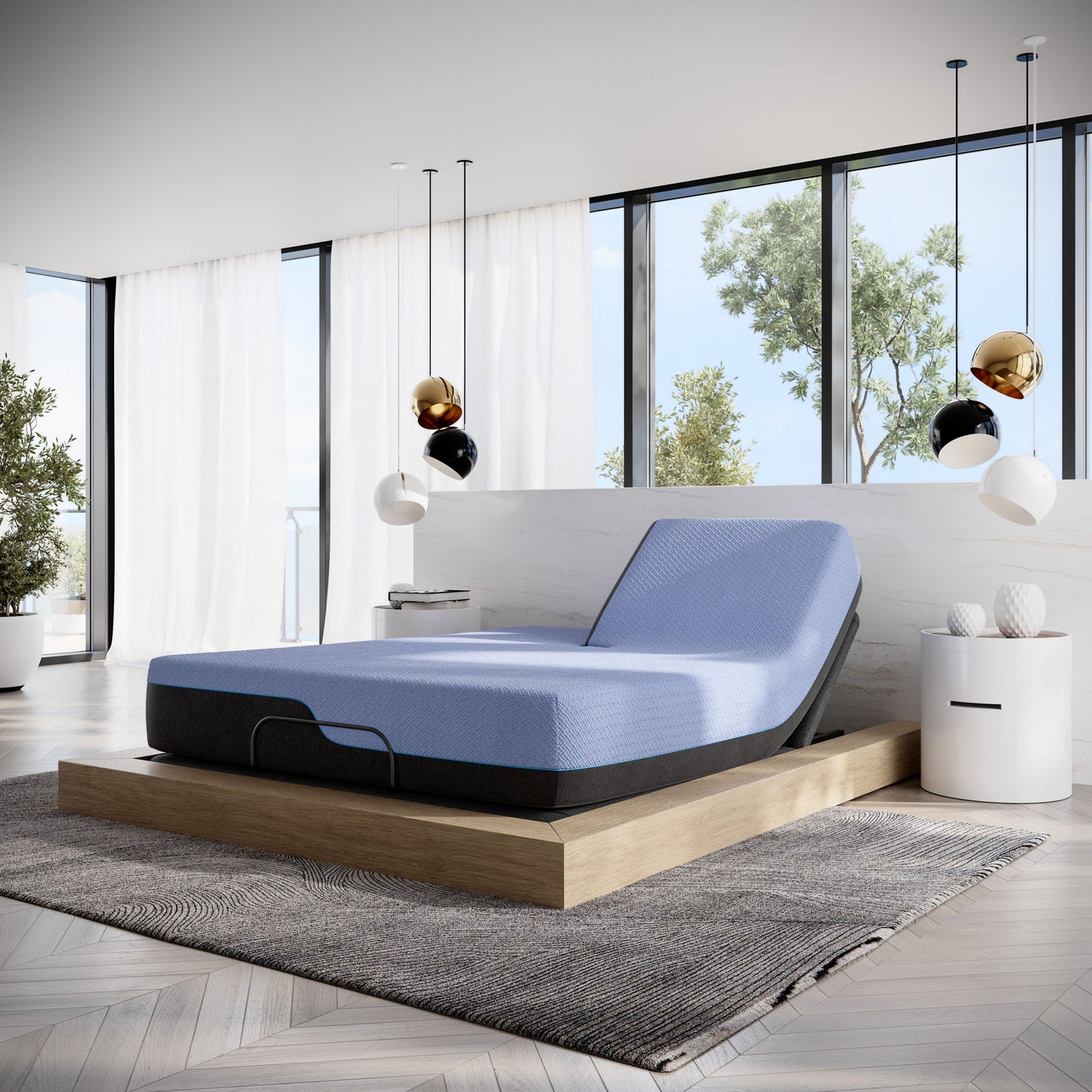 12" Refresh Flex Head Hybrid Cooling Fast Responding Latex Foam & Coil Mattress Daily Nest