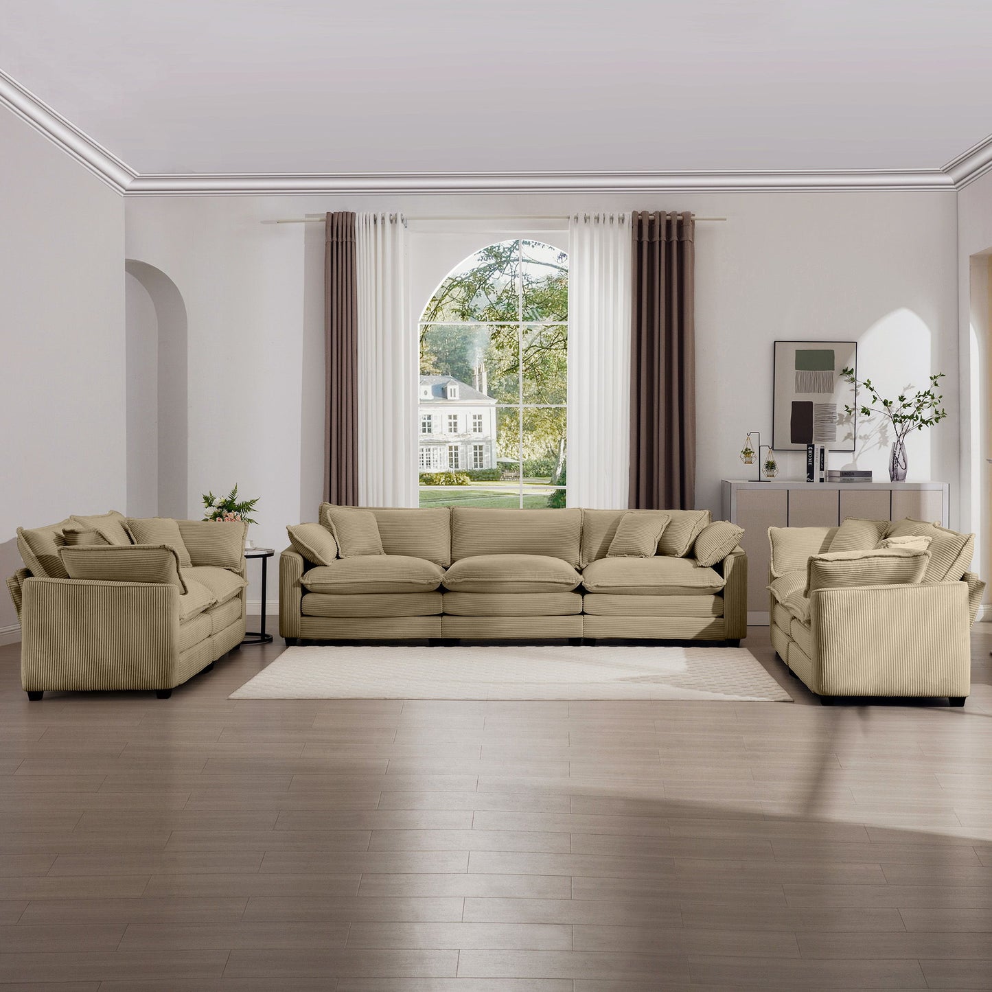 Elegant Oversized Sectional Sofa Set With Deep Seats And Flexible Layout Home Essentials