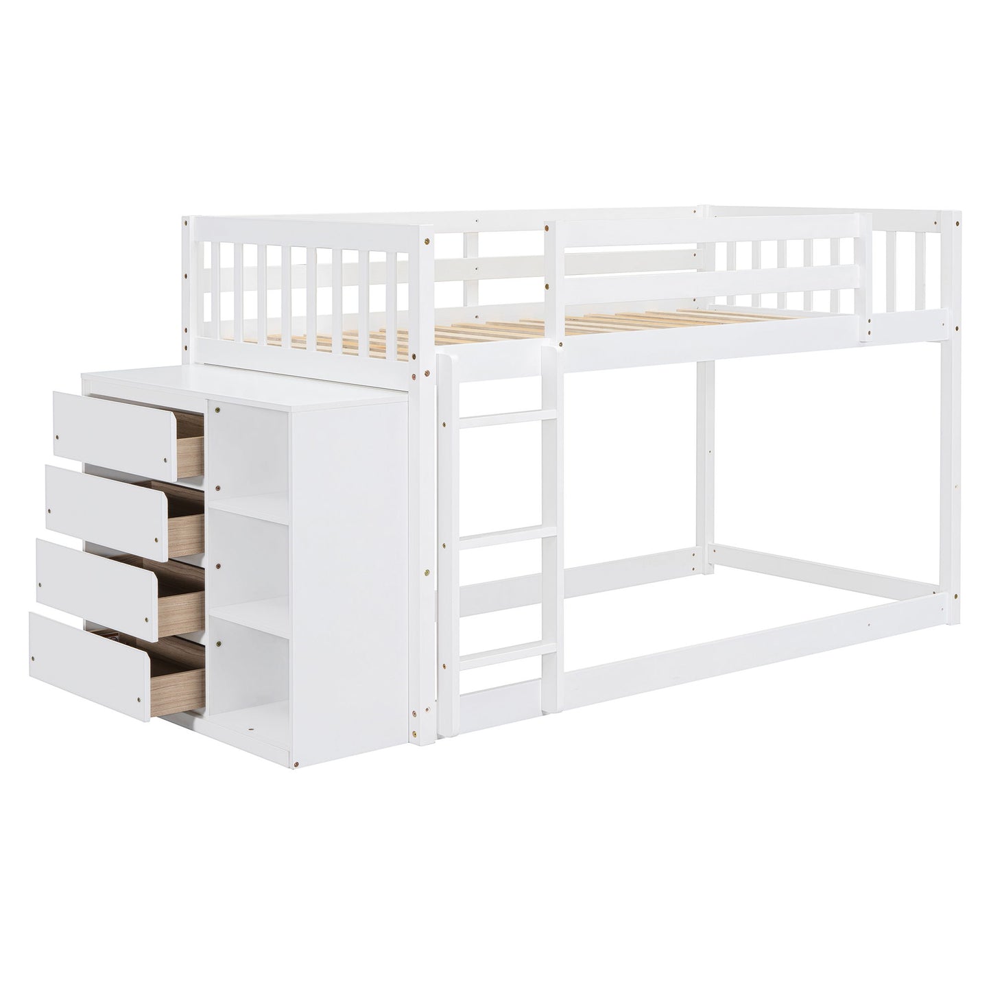 Bunk Bed With 4 Drawers And 3 Shelves DreamHaus