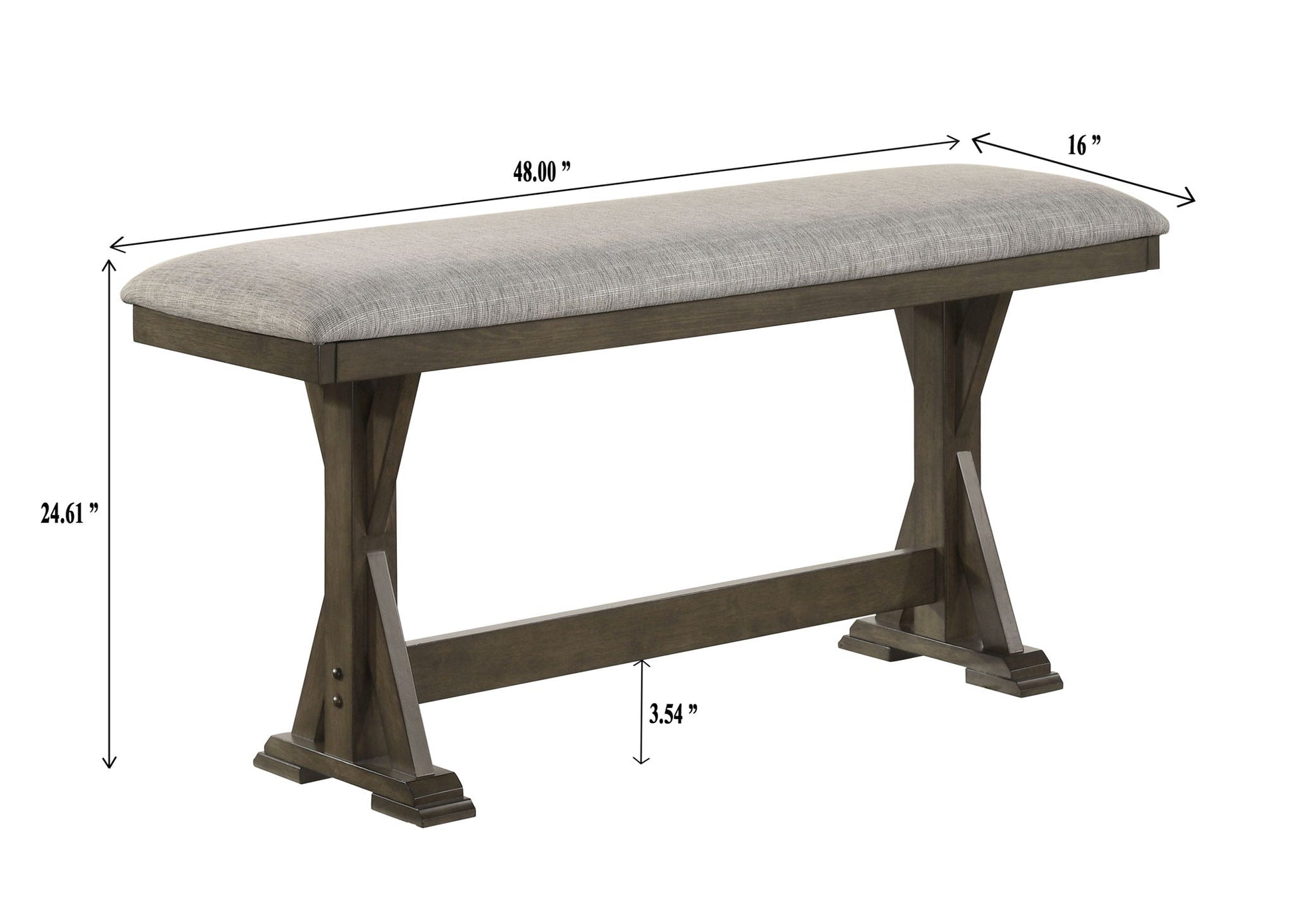 Lloyd - Counter Height Bench - Brown Crown Mark