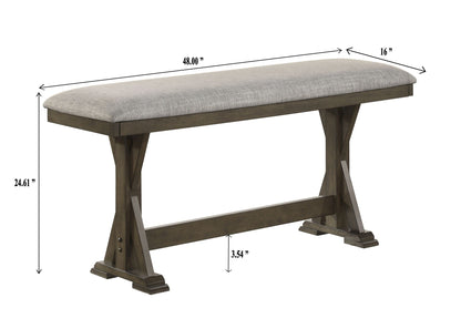 Lloyd - Counter Height Bench - Brown Crown Mark