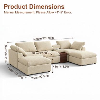 Modular Cloud Couch With Storage Console Home Essentials