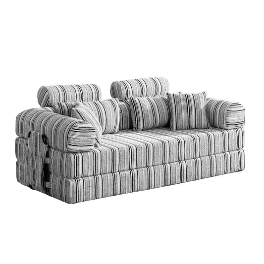Convertible Sleeper Sofa Bed With High Density Compressed Sponge, Upholstered Couch For Living Room Home Essentials