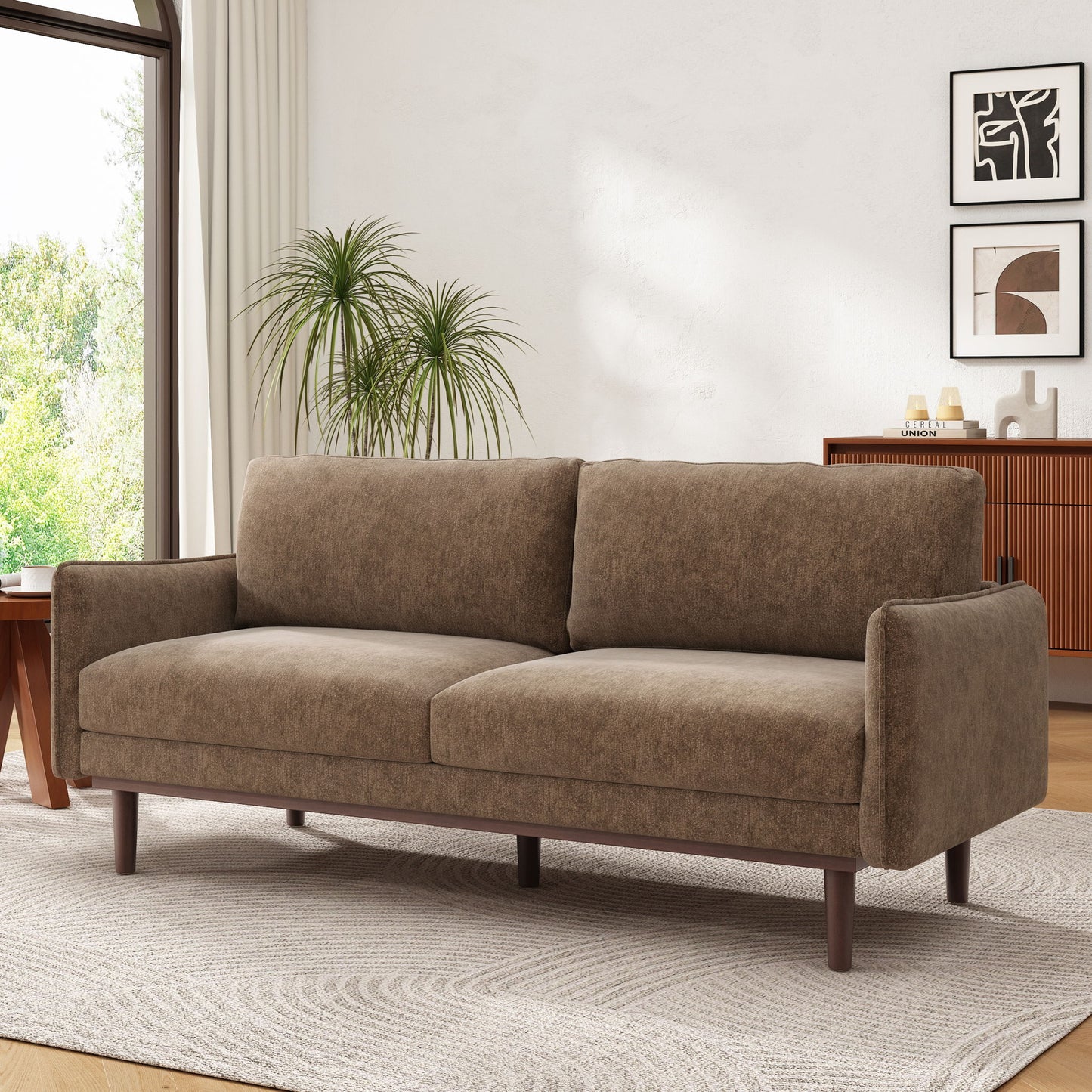 Loveseat Sofa With Spacious Seating Noble House