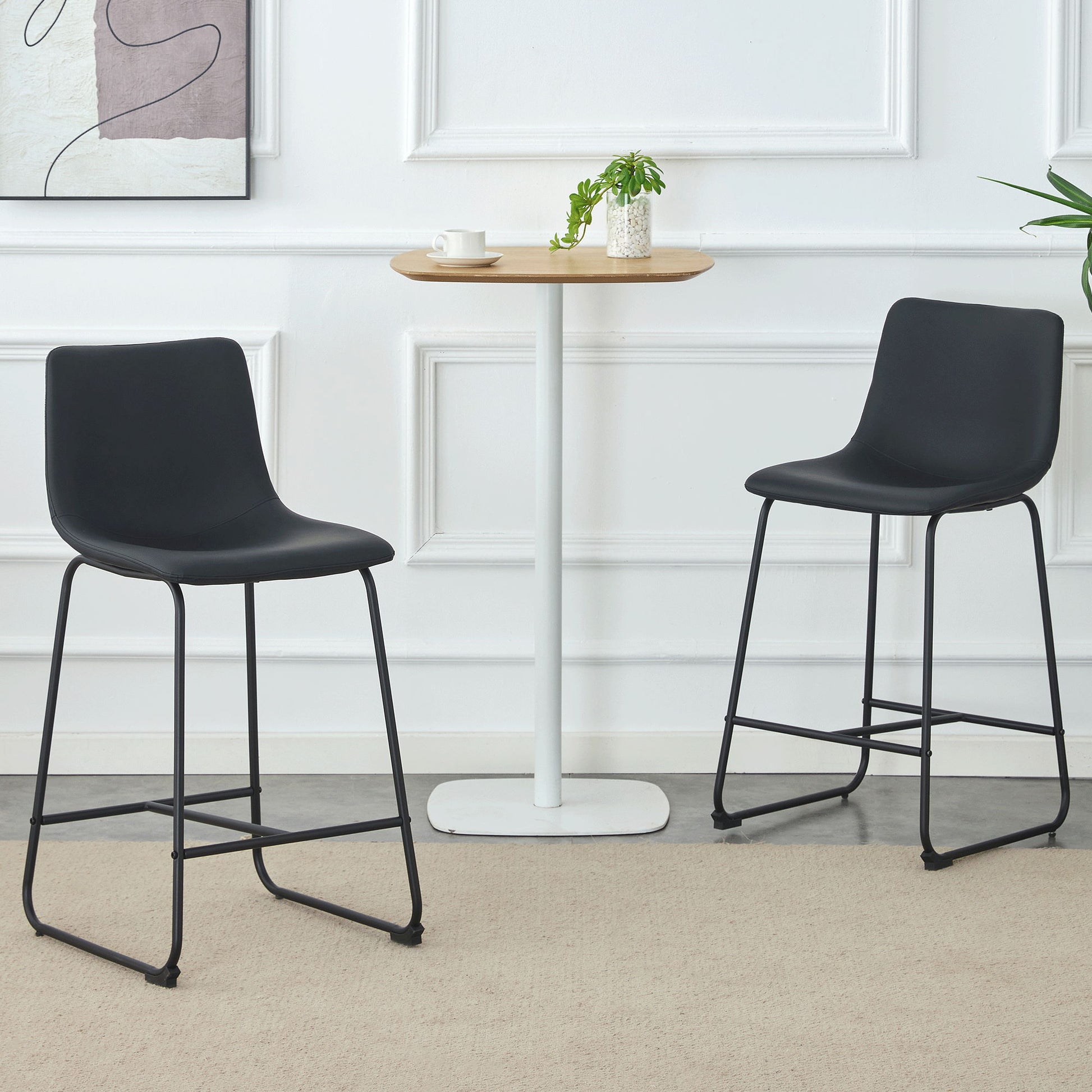 Retro Bar Chairs, Comfortable Stools (Set of 2) Home Essentials