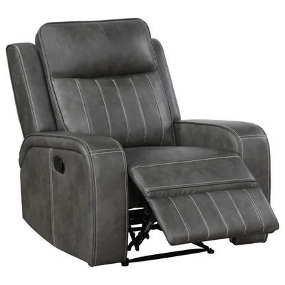 Raelynn - Upholstered Track Arm Recliner Coaster Fine Furniture