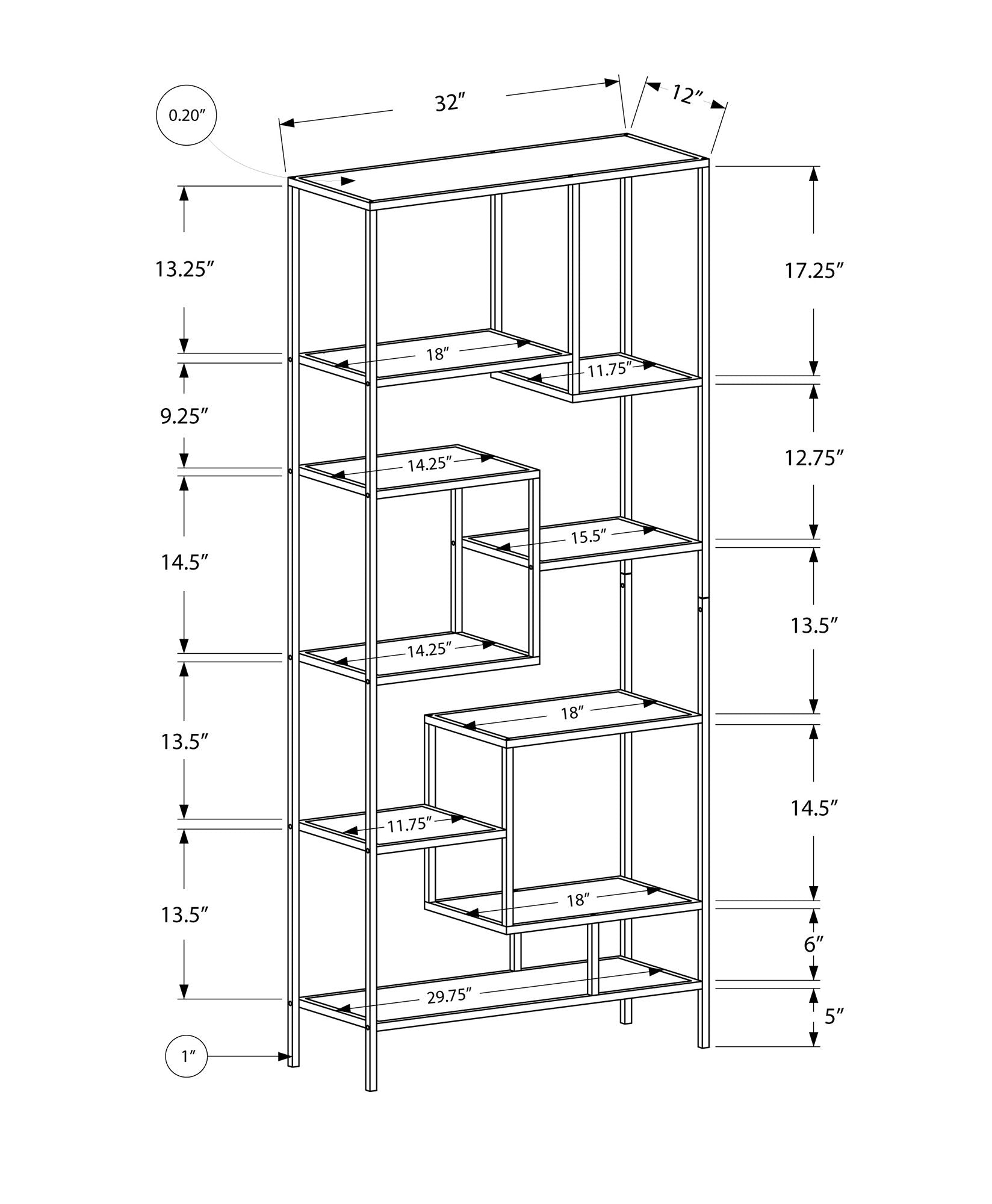 Bookshelf, Bookcase, Etagere, For Office, Contemporary & Modern 8th Street