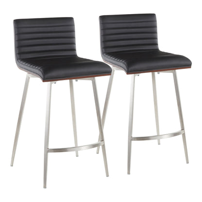 Mason - Contemporary Swivel Counter Stool (Set of 2) Lumi Source