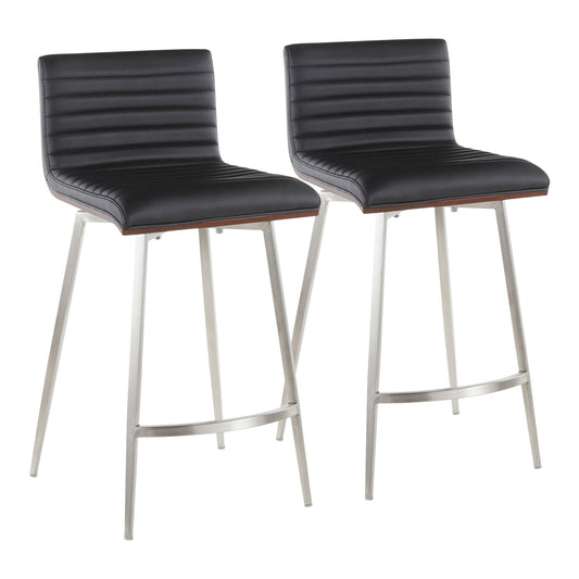 Mason - Contemporary Swivel Counter Stool (Set of 2) Lumi Source