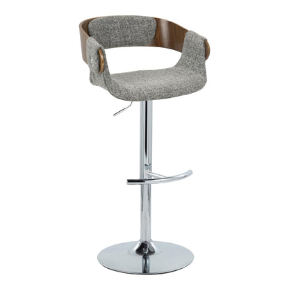 Elisa - Mid Century Modern Adjustable Barstool With Swivel With Rounded T Footrest (Set of 2) Lumi Source