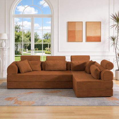 Modern L-Shape Modular Sectional Sofa, Compressed Design Home Essentials