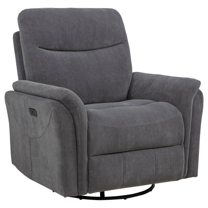 Beacon - Power Swivel Recliner With USB Charging And Adjustable Recline Furniture Max