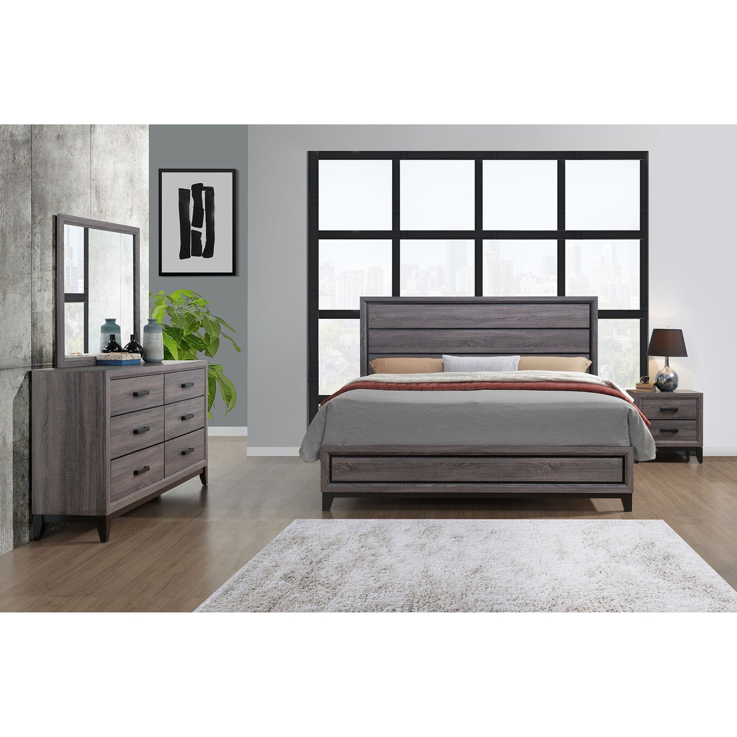 Mirage - 5 Piece Bedroom Set Global Furniture USA