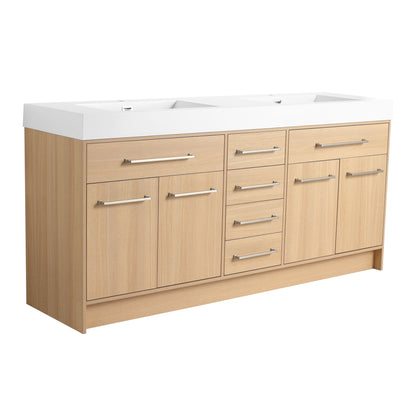 Freestanding Bathroom Vanity With Resin Sink, Soft-Closing Doors And Drawers Home Essentials