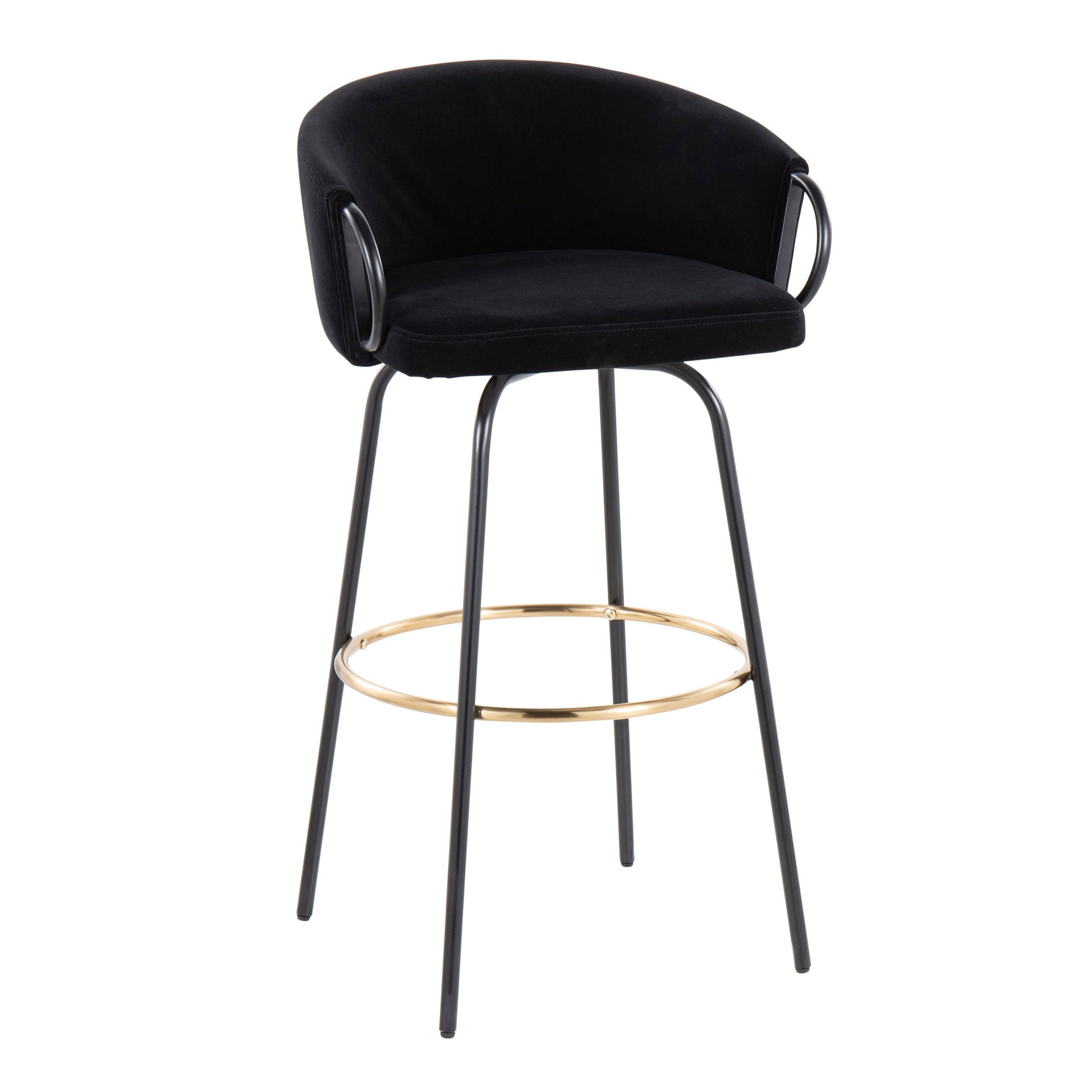 Claire - Contemporary / Glam Barstool With Footrest (Set of 2) Lumi Source