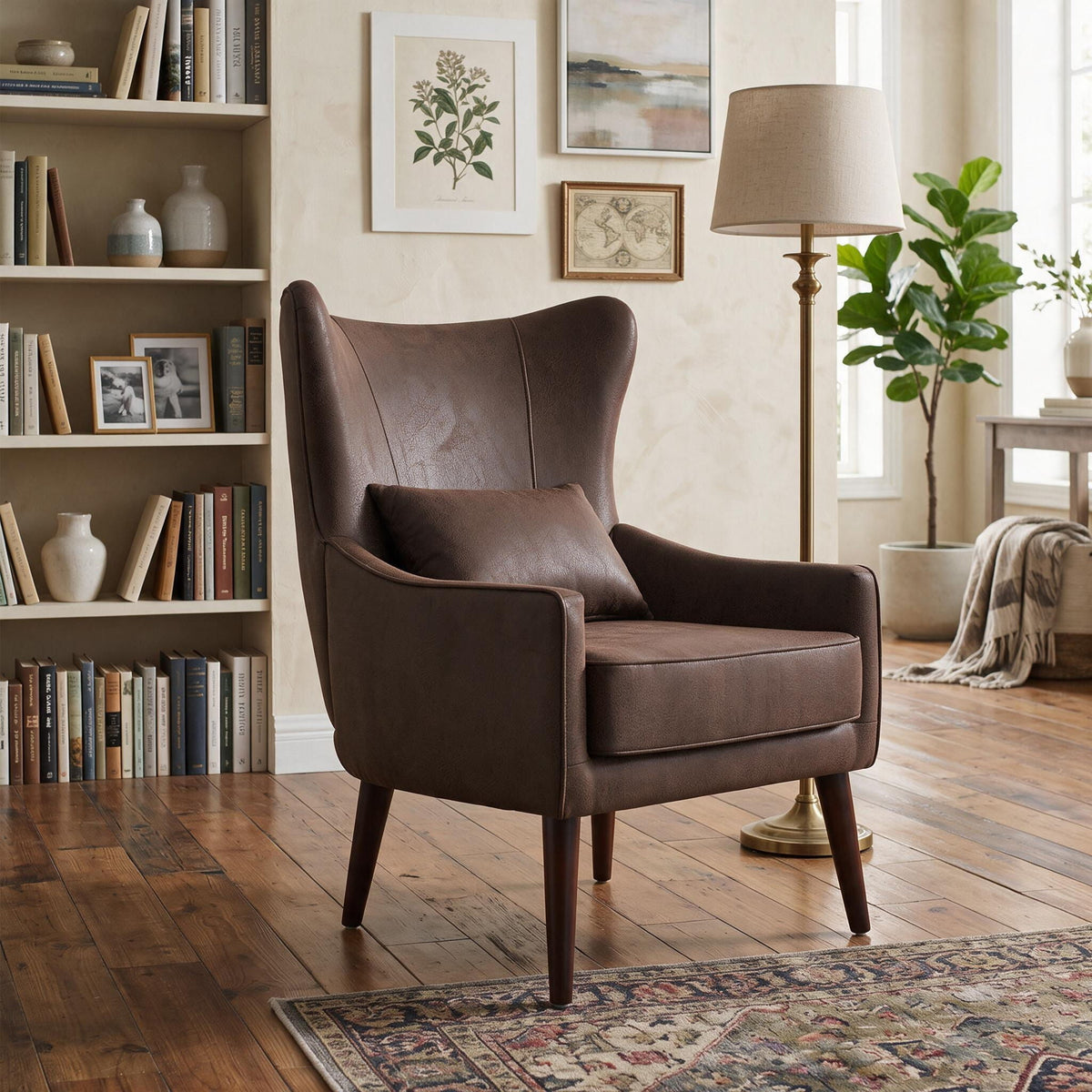 Leisure Chair With Curved Backrest Home Essentials