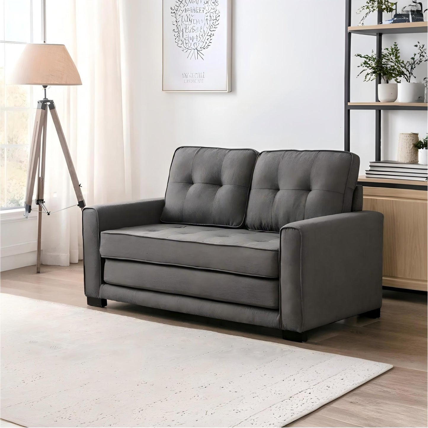 Upholstered Pull Out Sleeper Loveseat US Pride