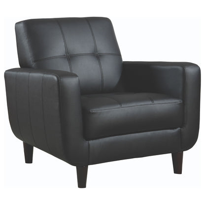 Track Arm Accent Chair With Tufted Upholstery - Black Furniture Max