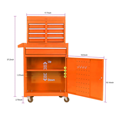 High Capacity Rolling Tool Chest With Wheels And Drawers, Storage Cabinet Daily Nest