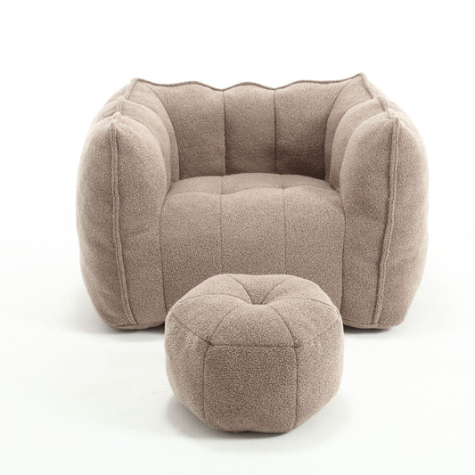 Soft Chenille Bean Bag Chair With High Resilient Foam Home Essentials