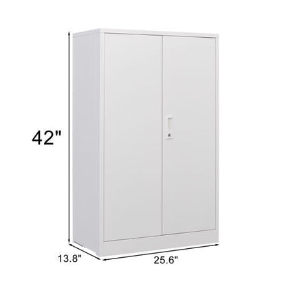 Metal Storage Cabinet With Locking Doors And Adjustable Shelf, Folding Filing Storage Cabinet, Folding Storage Locker Cabinet For Home Office, School, Garage