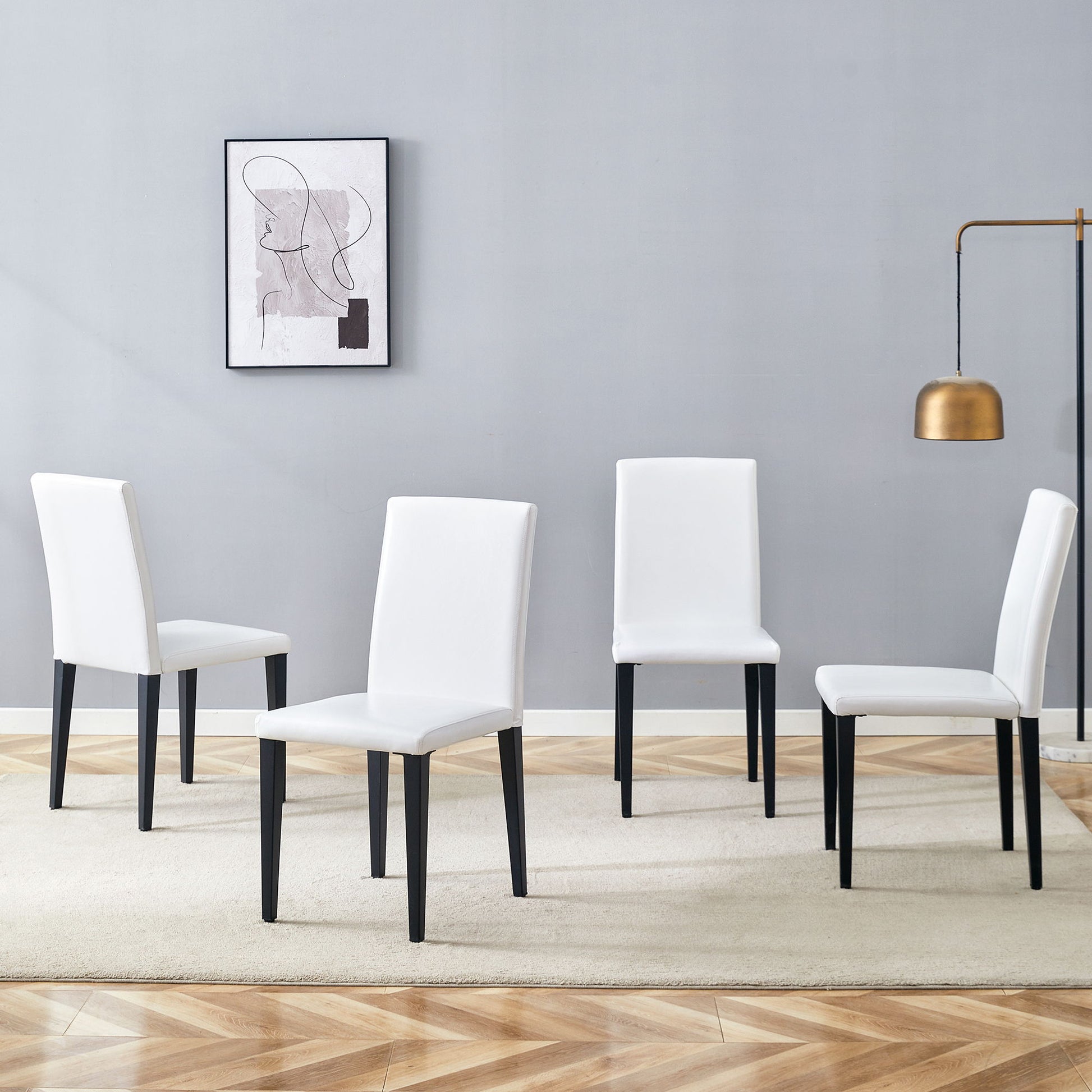 Versatile Dining Chairs With Comfortable Design And Metal Legs Home Essentials