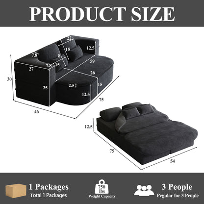2 In 1 Foldable Sofa Bed With Multi Functional Blanket Home Essentials