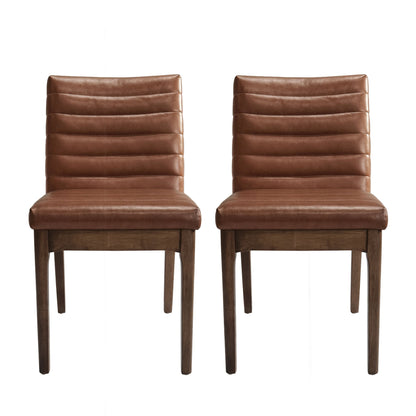 Upholstered Dining Chairs With Rubber Legs (Set of 2) Noble House