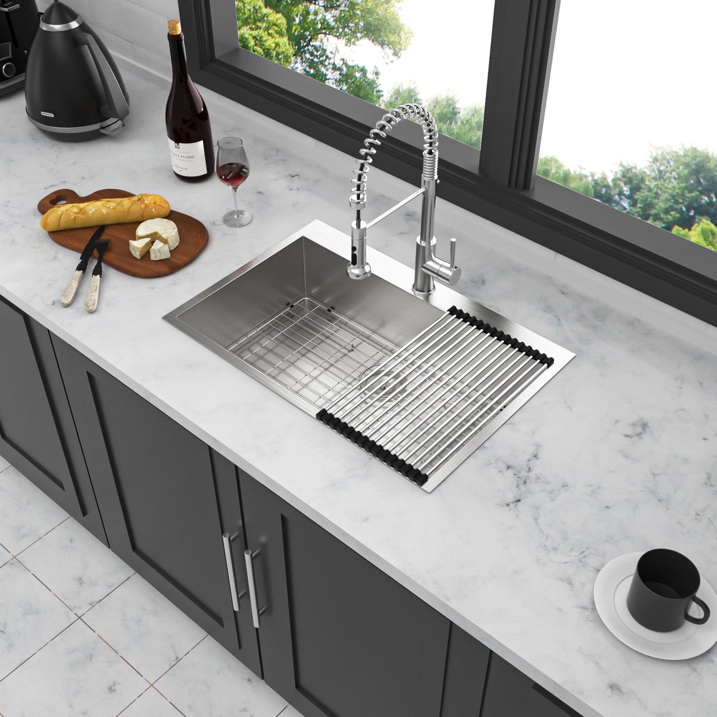 Stainless Steel Drop In Kitchen Sink, Topmount Daily Nest