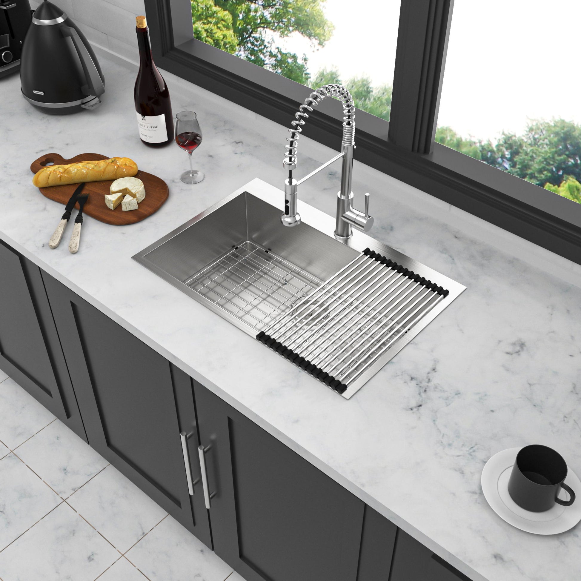 Stainless Steel Drop In Kitchen Sink, Topmount Daily Nest