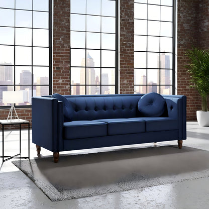 Chesterfield Sofa With Square Arms For Living Room US Pride