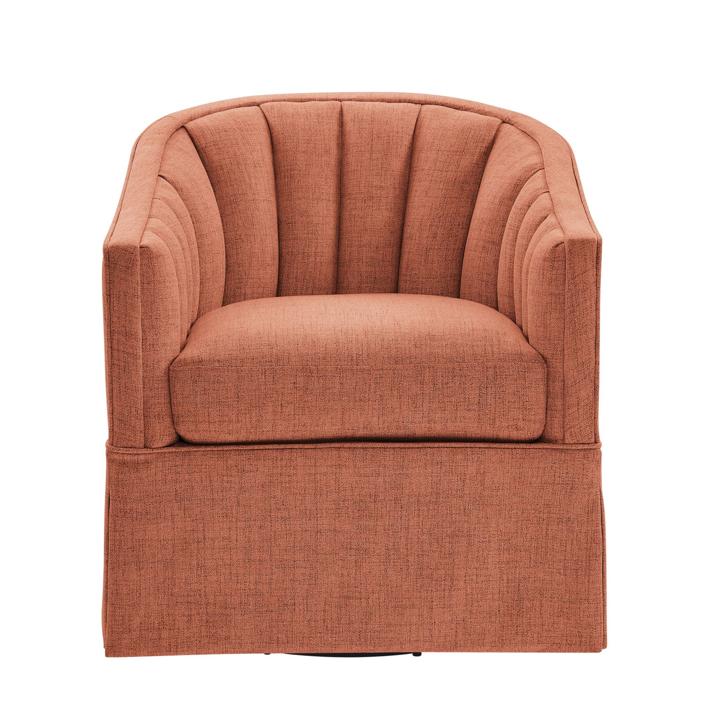 Solitude - Skirted Swivel Accent Chair With Hemp Like Ridgecrest Home