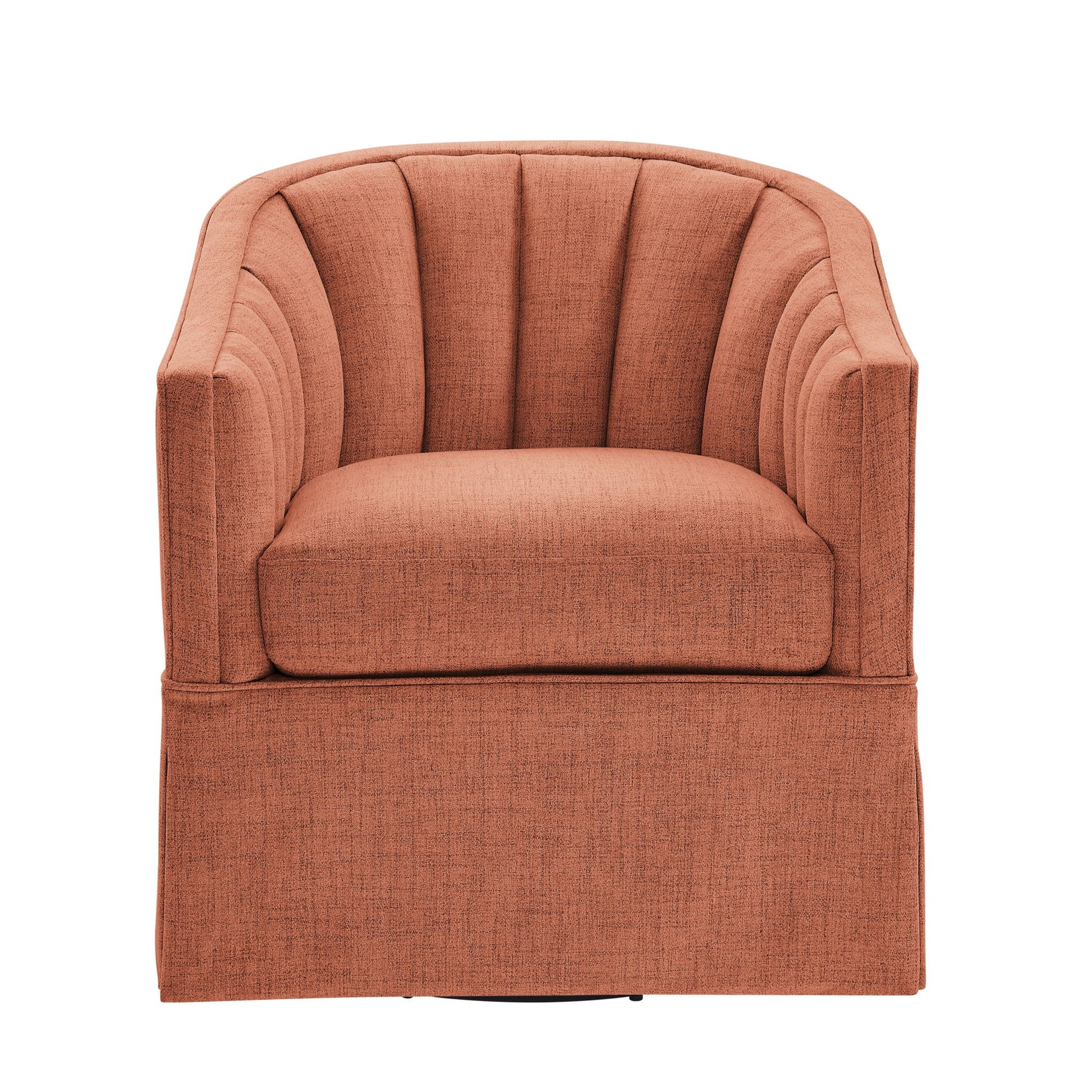 Solitude - Skirted Swivel Accent Chair With Hemp Like Ridgecrest Home