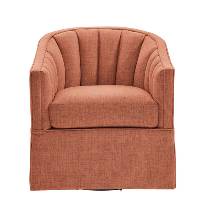Solitude - Skirted Swivel Accent Chair With Hemp Like Ridgecrest Home