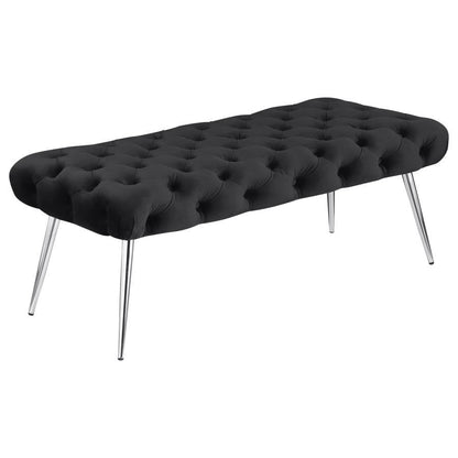 Ella - Upholstered Tufted Bench Metal Legs Coaster Fine Furniture