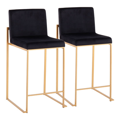 Fuji - Contemporary High Back Stylish Counter Stool Lumi Source