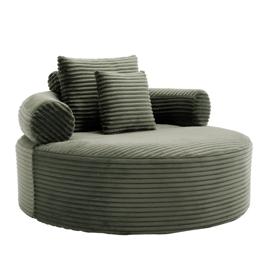 Round Sofa Bed With 3 Pillows For Living Room Home Essentials