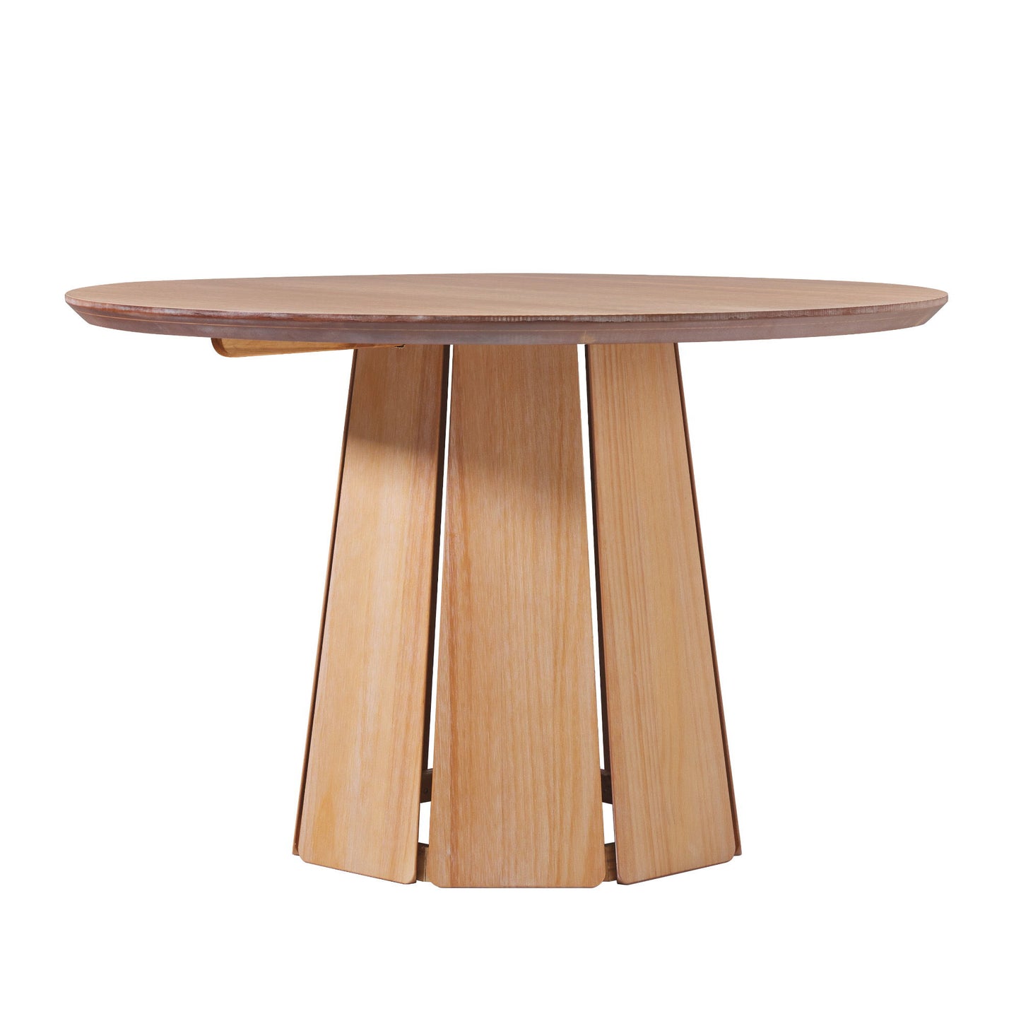 Round Pedestal Dining Table - Light Brown Walker Edison