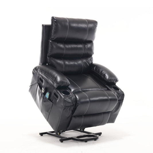 Cozy Electric Power Lift Recliner Chair Sofa For Elderly With Vibration Massage And Lumbar Heat Home Essentials