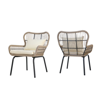 Southport - Club Chair With Woven Rope And Cushions Noble House